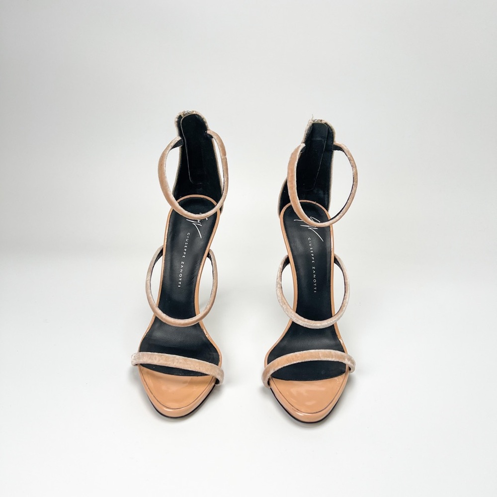 Giuseppe Zanotti Harmony Velvet 120mm Sandals - Picture 3 of 8